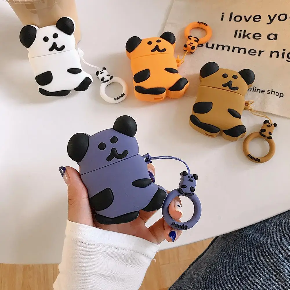 GOOYIYO чехол с милым медведем для Airpods 1 2 зарядная коробка наушников мягкий