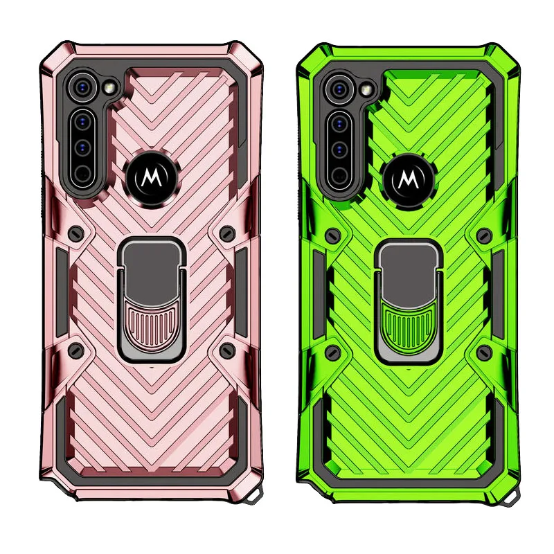 

For Motorola Moto G8 Power Case Fashion With Finger Ring Car bracket Anti-fall Cover For Motorola Moto G8 Power Armor Phone Case