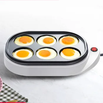 

6 Holes Omelette Frying Pan Plug-in Non-stick Egg Dumplings Hamburger Mold Cake Pie Breakfast Maker pf9109