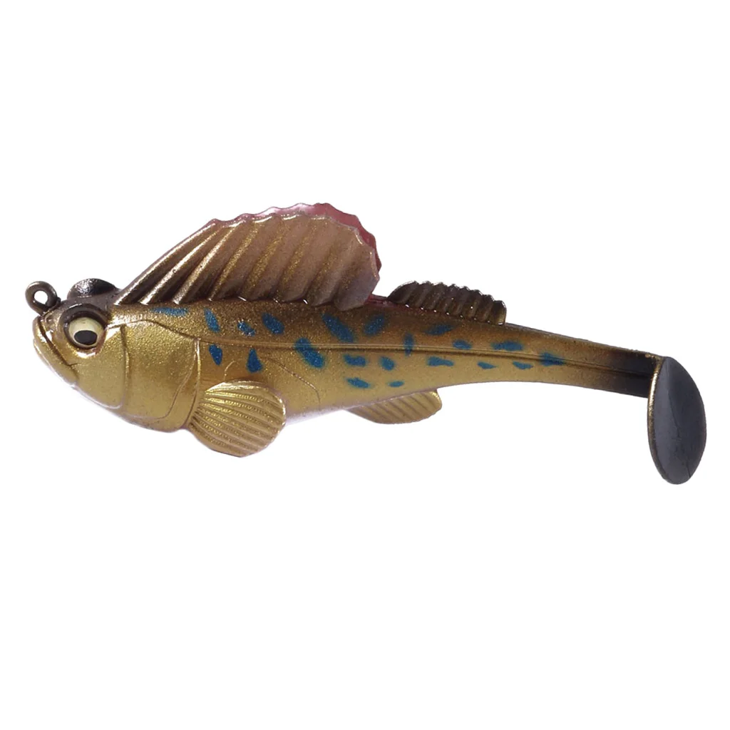 14g 7cm Soft Lead Fishing Lures Sinking Swimbaits Lifelike 3D Eyes T Tail Casting Lures Fishing Tackles