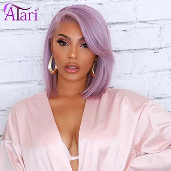 

Transparent Short Bob Lace front Wig 13x4 Straight Lace Front Wigs Pre Plucked Peruvian Human Hair Wigs for Black Women Bob Wig