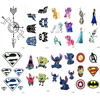 

5pcs /lot Body Tatoo Kids Tattoo Sticker Temporaire Homme Water Temporales Mujer Temporary Paper Girls Tatu