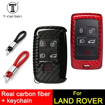 

Carbon Fiber Car Key Smart Remote case Cover For Land Rover RANGE ROVER SPORT Freelander 2 DISCOVERY 4 Evoque Car Accessories
