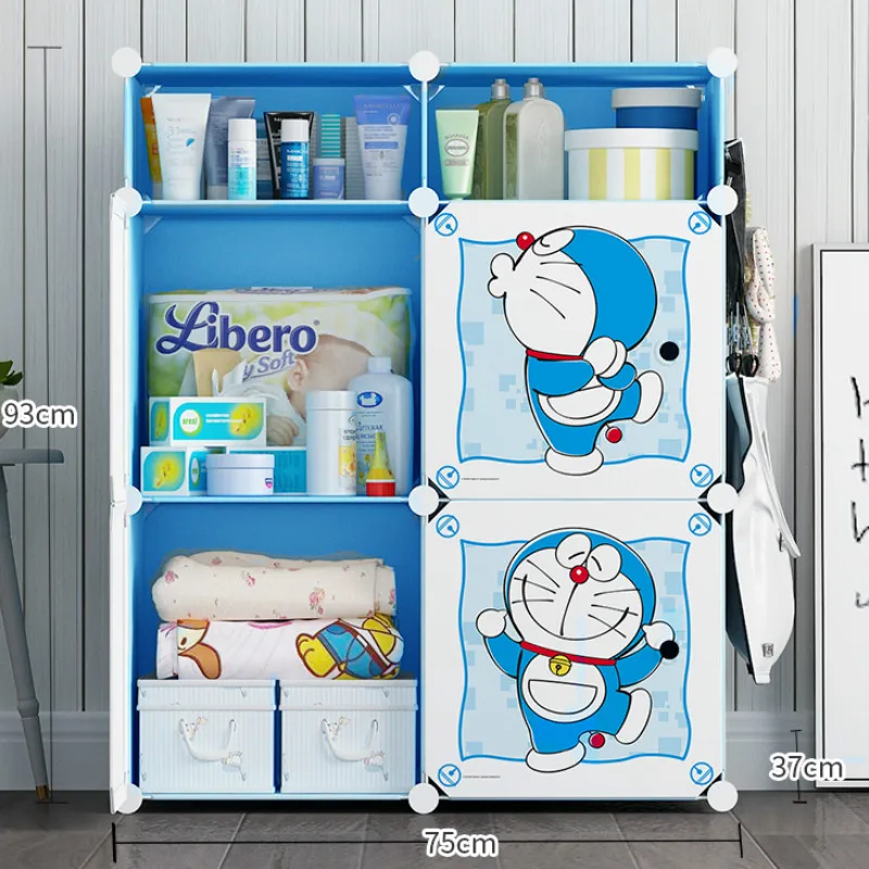 Детский Шкаф простой общежитии Мультфильм Пластиковая сборка подвесной детский шкаф для хранения, детский