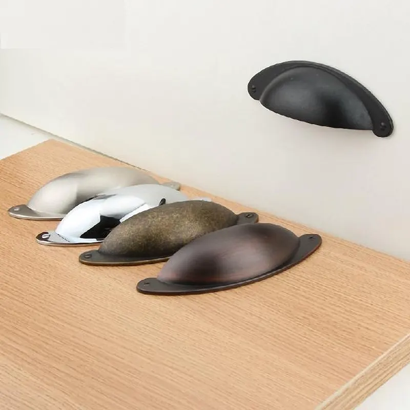 

Retro Shell Design Knobs Dresser Drawer Pulls Handles Knob / Rustic Antique Bronze Kitchen Cabinet Handles Furniture Hardware