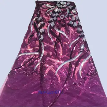 

New Design Milk Silk Nigerian Lace Fabric African Lace Fabrics High Quality tulle net French Net Lace Fabric For Wedding 01