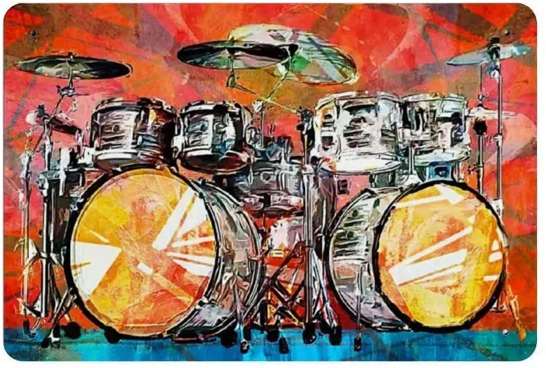 

Musical instrument, drum, novelty, parking lot, signboard, retro iron sheet, poster, wall decoration, art gift