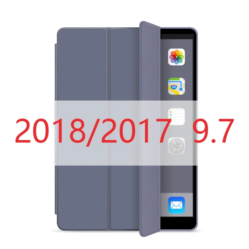 Чехол UTHAI E012 для ipad 9,7 с держателем для ручки, мягкий силиконовый чехол из ТПУ 7-го поколения, может автоматически Засыпать/разбудить чехол - Цвет: iPad-9.7-Navy