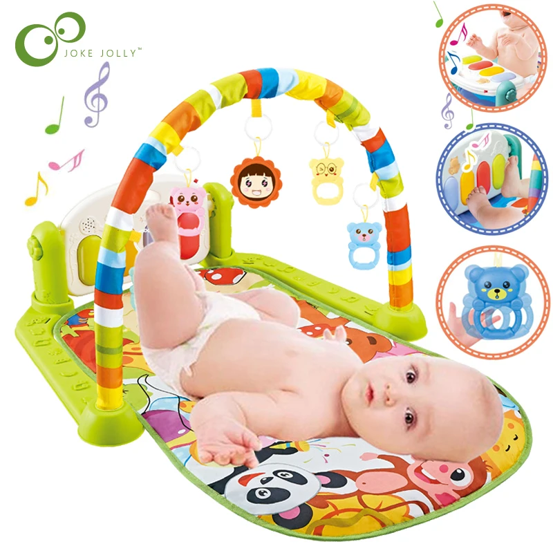 Alfombra de juego con Teclado de Piano para bebé, estera de música, estante educativo, juguetes para gatear, regalo para niños, gimnasio, GYH