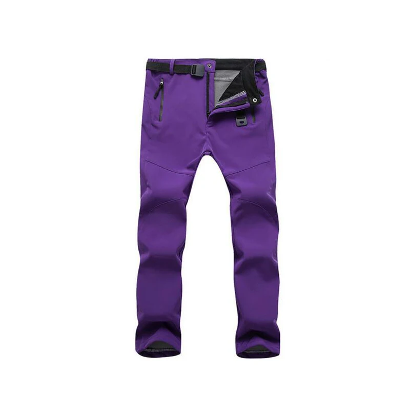 Women Purple UplzCoo зимние мужские быстросохнущие брюки толстые женские повседневные брюки для тренировок мужские флисовые альпинистские брюки спортивные брюки 3XL FM196 - Цвет: Women Purple