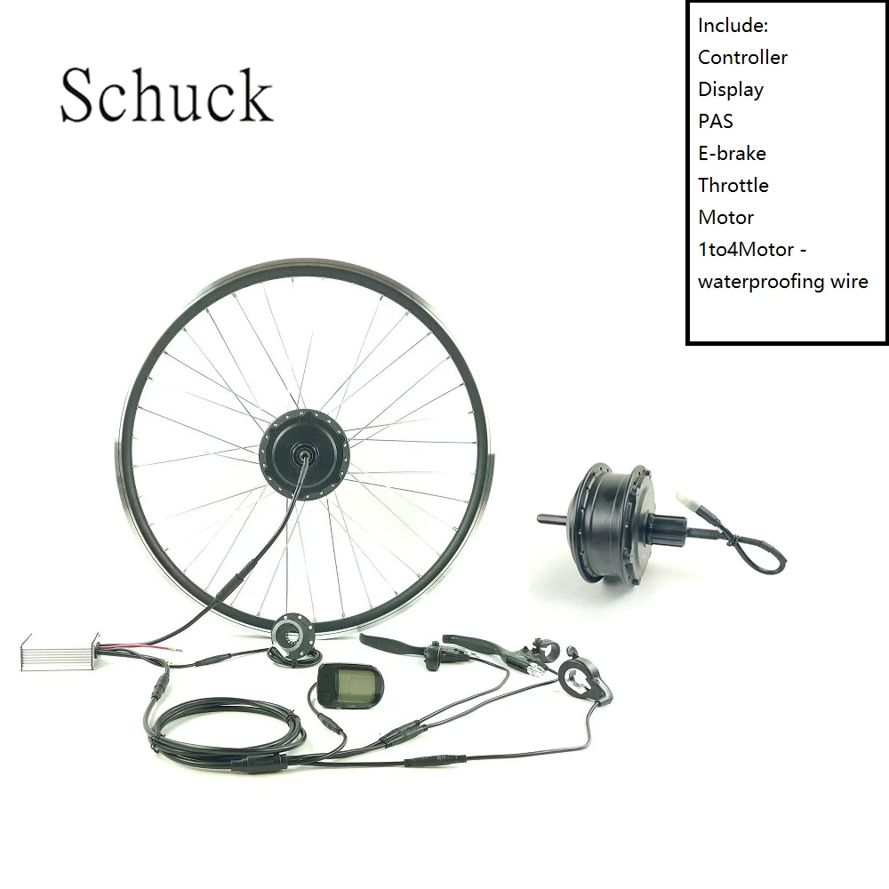 Schuck E-Bike Kit Задняя кассета колеса мотор 36V350W комплект для переоборудования электрического велосипеда концентратор бесщеточный контроллер с дисплеем KT LCD5