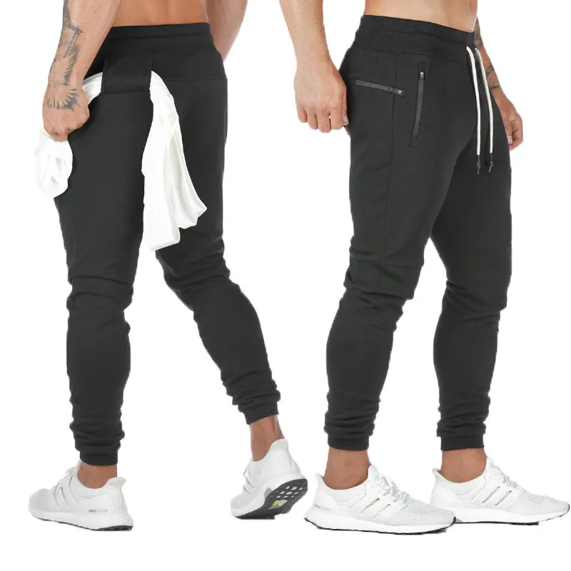 Trousers Sportswear Joggers Running-Pants Sweatpants Men Fitness-Workout Solid-Color