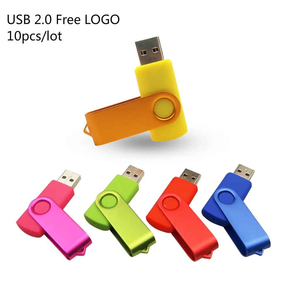 10 шт./лот Mini USB Flash Drive2.0 металлический флеш накопитель карта памяти 4 ГБ 8 16 32 64 Гб U