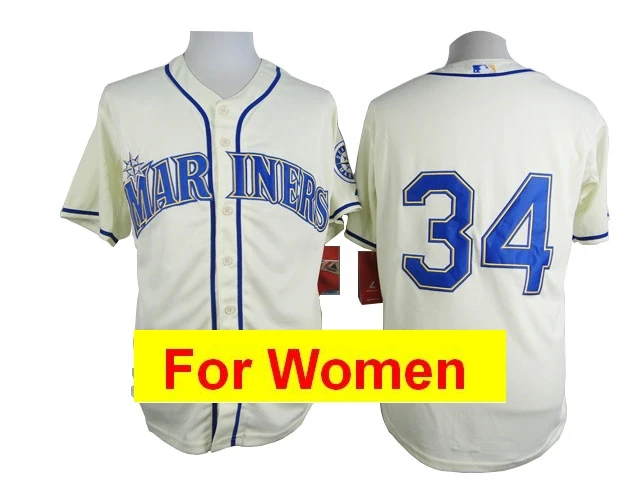 Розовый Женская майка Seattle Ken Griffey Jr. Ichiro Suzuki Felix Hernandez James Paxton Edgar Martinez FLEX& Cool Base - Цвет: Розовый