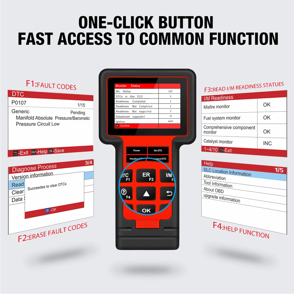 ThinkCar obd считыватель кодов ThinkScan ECU Диагностика EPB SAS DPF масло SRS сброс услуги