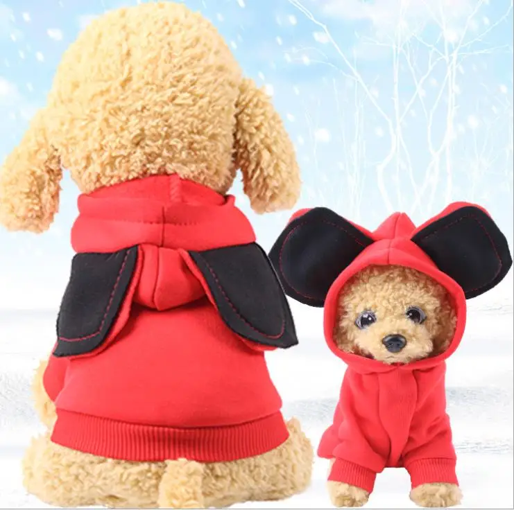 

Fashion Winter Dog Clothes Pet Accessories Cosplay cute Big ear cartoon Dog Cat coat Clothes for Puppy Chihuahua Pet Costume