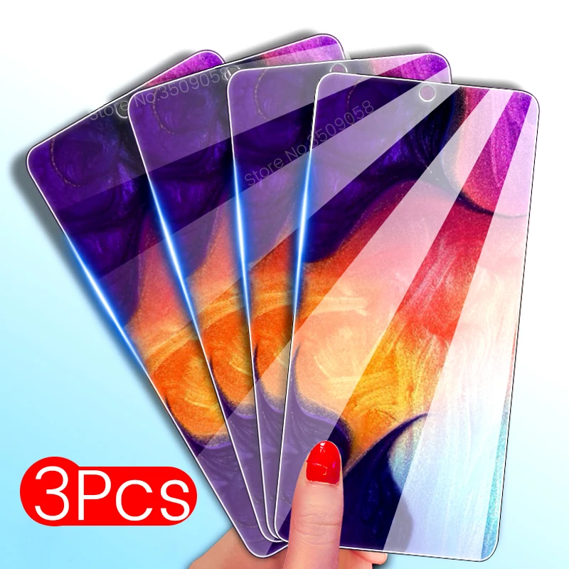 

3piece protective glass for samsung a10 2019 screen protector for galaxy a10s a20 a20s a20e a30 a30s a40 a40s a50 a50s safe film