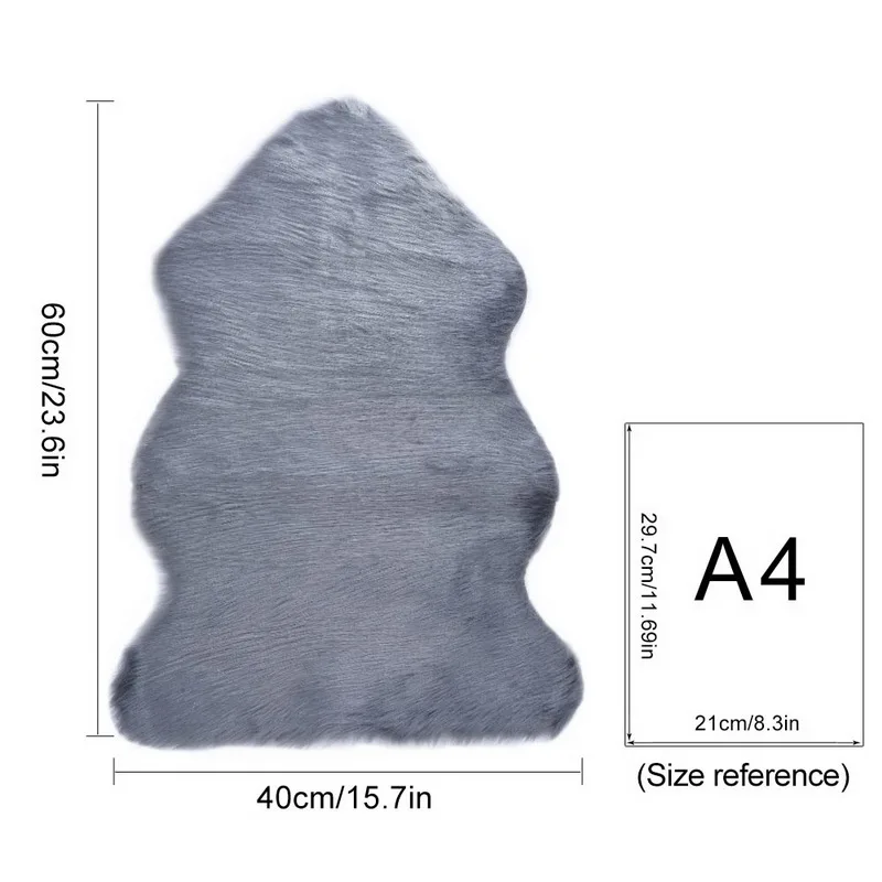 Искусственный овечий Пушистый Ковер для гостиной, спальни, мягкие Меховые коврики, гладкий пушистый моющийся коврик для спальни, оконные коврики - Цвет: A6 40x60cm