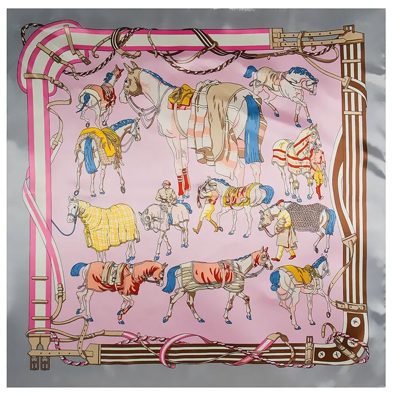 90cm-War-Horse-Belt-Square-Scarf-2019-New-Fashion-Women-Silk-Scarf-Luxury-Brand-Hijab-Shawl (3)