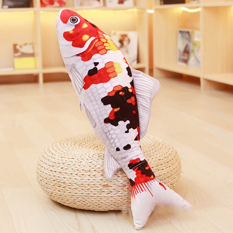 

Simulation Carp Pillow Koi Plush Pet Toy for Children Cat Creative Gift Fish Shaped Pillow used as pillows, cushions, pet toys,