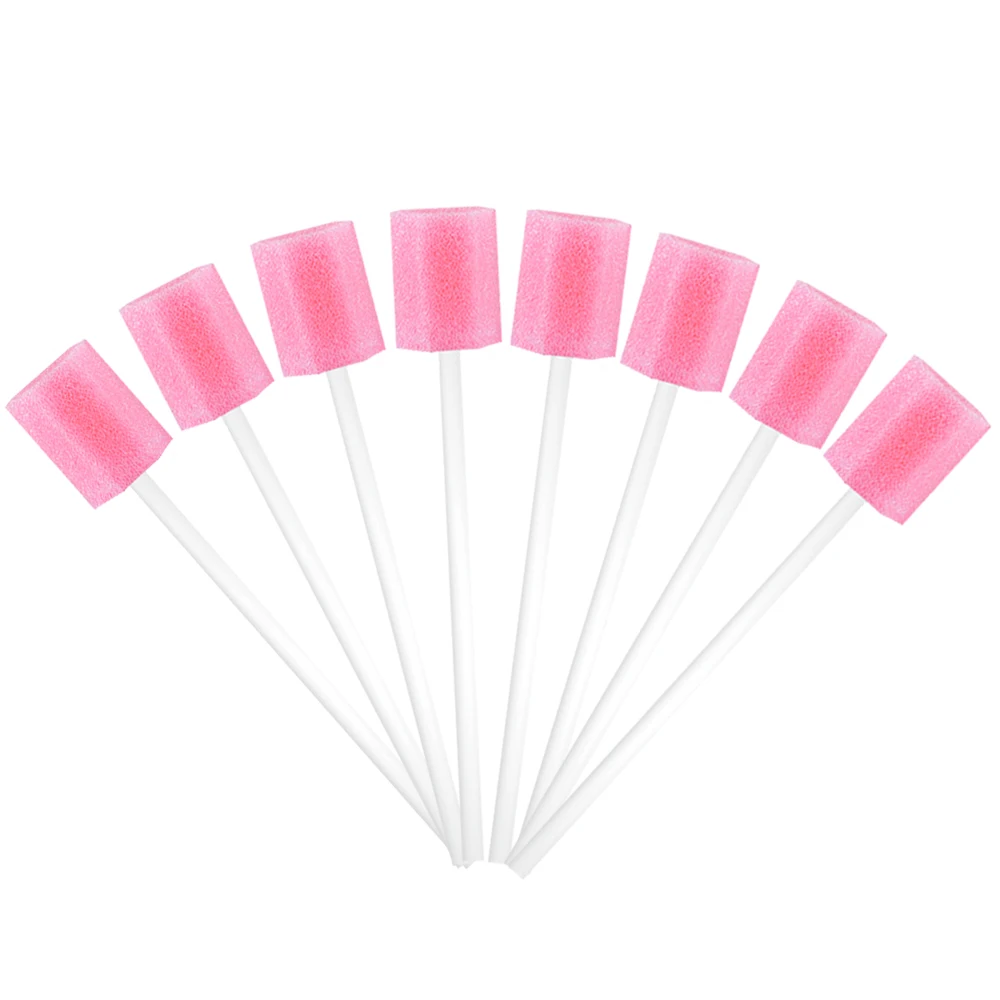 

100pcs/lot Disposable Oral Care Sponge Swab Tooth Cleaning Dental Mouth Swabs Foam Sponge Toothpick for Oral Medical Use