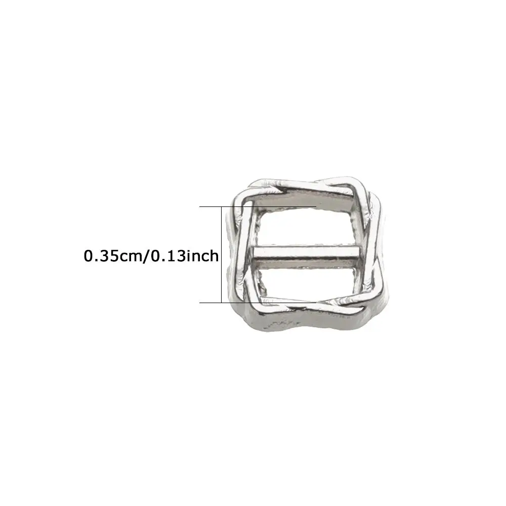 20Pcs 3.5mm Tri-glide Buckle 4 Colors Mini Ultra-small Pattern Belt Buttons DIY Dolls Buckles Girls Toys Doll Bags Accessory