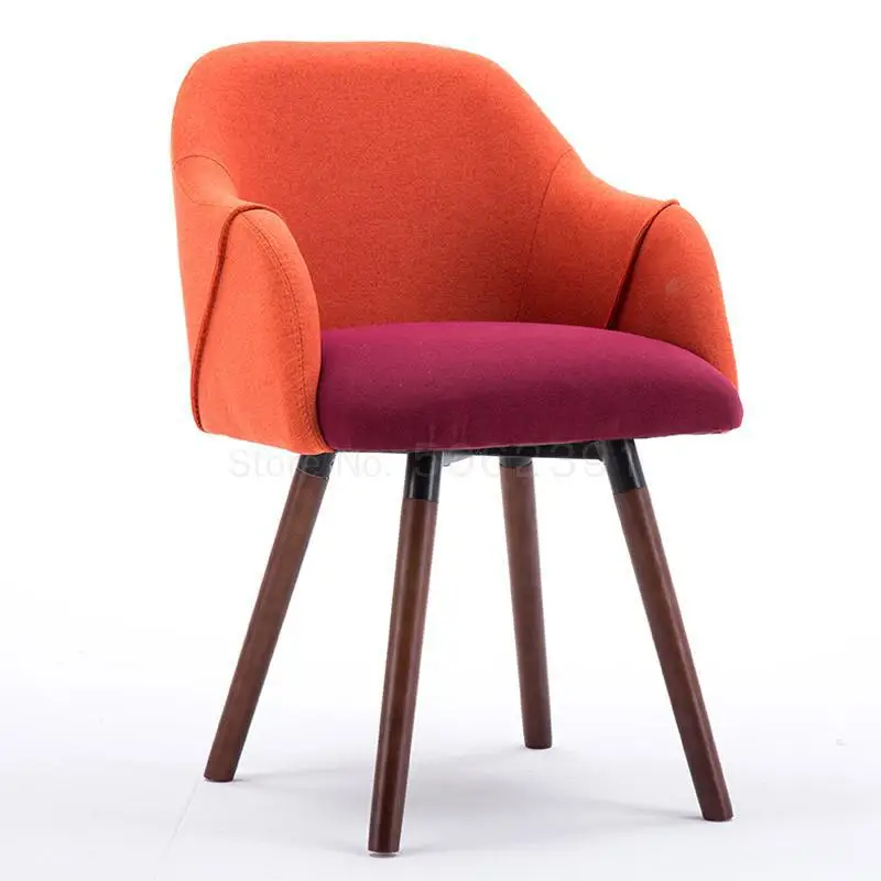 Скандинавская Мода, досуг, простое креативное искусство ткани, твердый обеденный стул из дерева, цветное обеденное кресло, гостиничный ресторан, стул кафе - Цвет: same as picture3