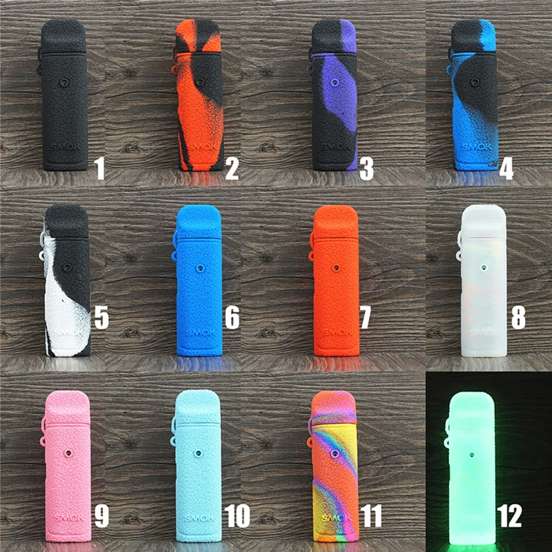 

2pcs Texture Cover for SMOK NOVO 2 25W 800mAh Pod System Silicone Case Protective Rubber Sleeve Skin Shield leather Wrap