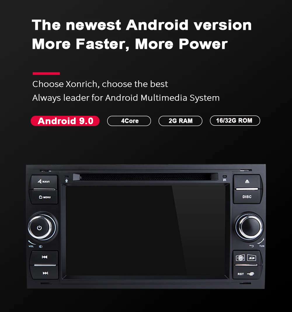 2din Android 9 автомобильный радиоприемник мультимедиа для Ford Focus 2 3 mk2 Mondeo 4 Kuga Fiesta Transit подключение S-C MAXGPS навигационное головное устройство