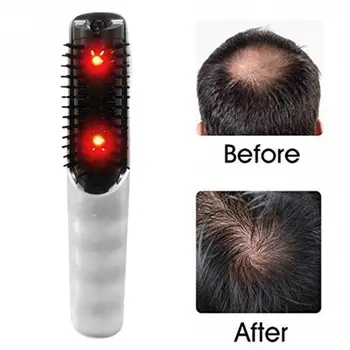 

Scalp Infrared Light Travel Cordless Vibration ABS Anti Loss Electric Massage Comb Home Brush Daily Battery Operated Hair Growth