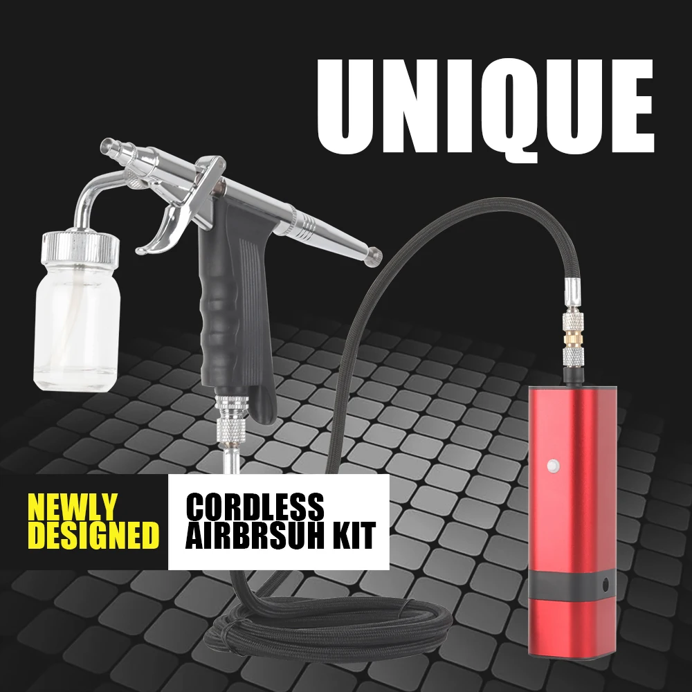 Cheap Portable Airbrush Kit Cordless Compressor for Makeup Cake Decorations Art Paint Tattoos Nail Beauty Model Artist paint color matching tool matching tools card paint matching tool tools painting wheels for the artist comparing cards portable