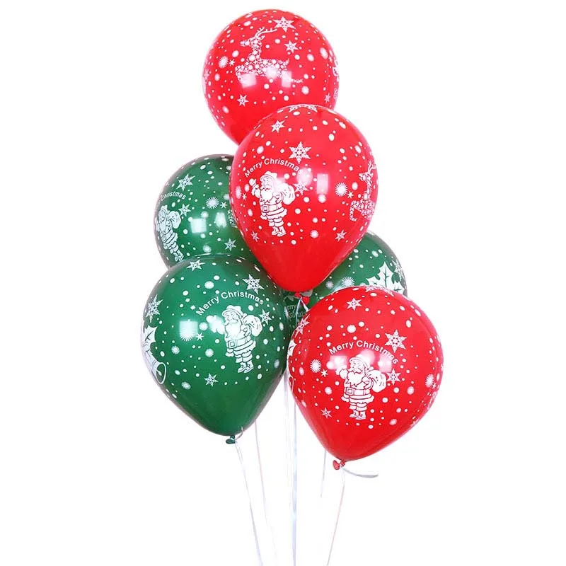 10 шт. 10 дюймов рождественские латексные воздушные шары красный зеленый Санта-Клаус Олень рождественское воздушный шар в форме дерева Счастливого Рождества украшения для дома Noel