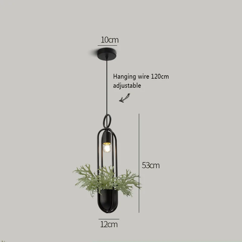 12cmx53cm Новинка, промышленный железный подвесной светильник, светодиодный подвесной светильник для столовой, гостиной, спальни, бара, лофт, домашний декор, подвесной светильник - Цвет корпуса: 12cmx53cm