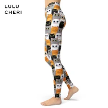 Леггинсы с животным принтом для женщин и девочек, с рисунком совы для кошек, собак, кроликов, мягкие обтягивающие леггинсы для фитнеса