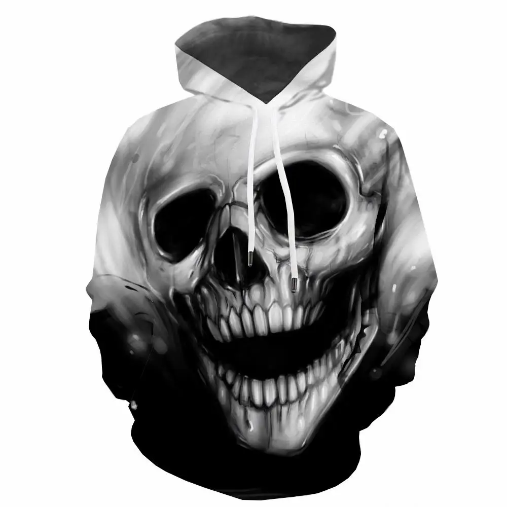

3d Hoodies Skull Hoodie Men Hip Hop Hoody Anime Skeleton Sweatshirt Printed Harajuku Hooded Casual Long Sleeve Streetwear Autumn