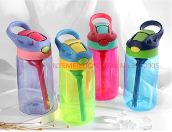 

10pcs 450ML/600ML Plastic Straw Cup Children's Feeding Cup Drinking Sippy Bottle With Clip BPA Free Portable Eco-friendly Cups