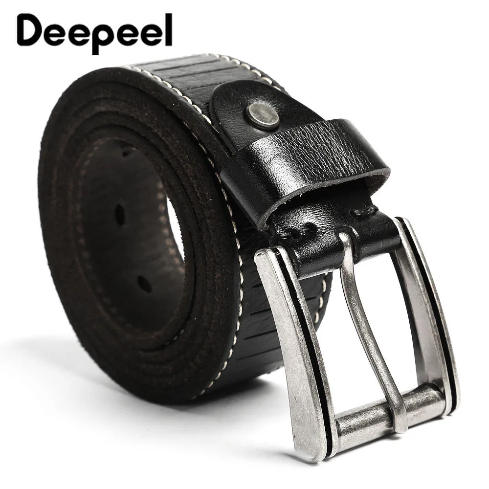 Deepeel 1 шт. 3,8 см* 120 см Для мужчин s топ из натуральной коровьей кожи Ремни Нержавеющая сталь пряжкой Аксессуары для одежды подарок для Для мужчин YB608