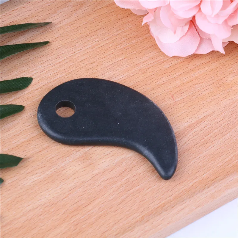 1pc Массажер Gua Sha Jade из розового кварца для лица, массажная доска из камня гуаши, натуральный нефрит, инструмент для массажа, Прямая поставка - Цвет: 1pc