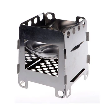 

Firewood Cooking Tool Stainless Steel Kitchen Portable Outdoor Picnic Hiking Small BBQ Camping Stove