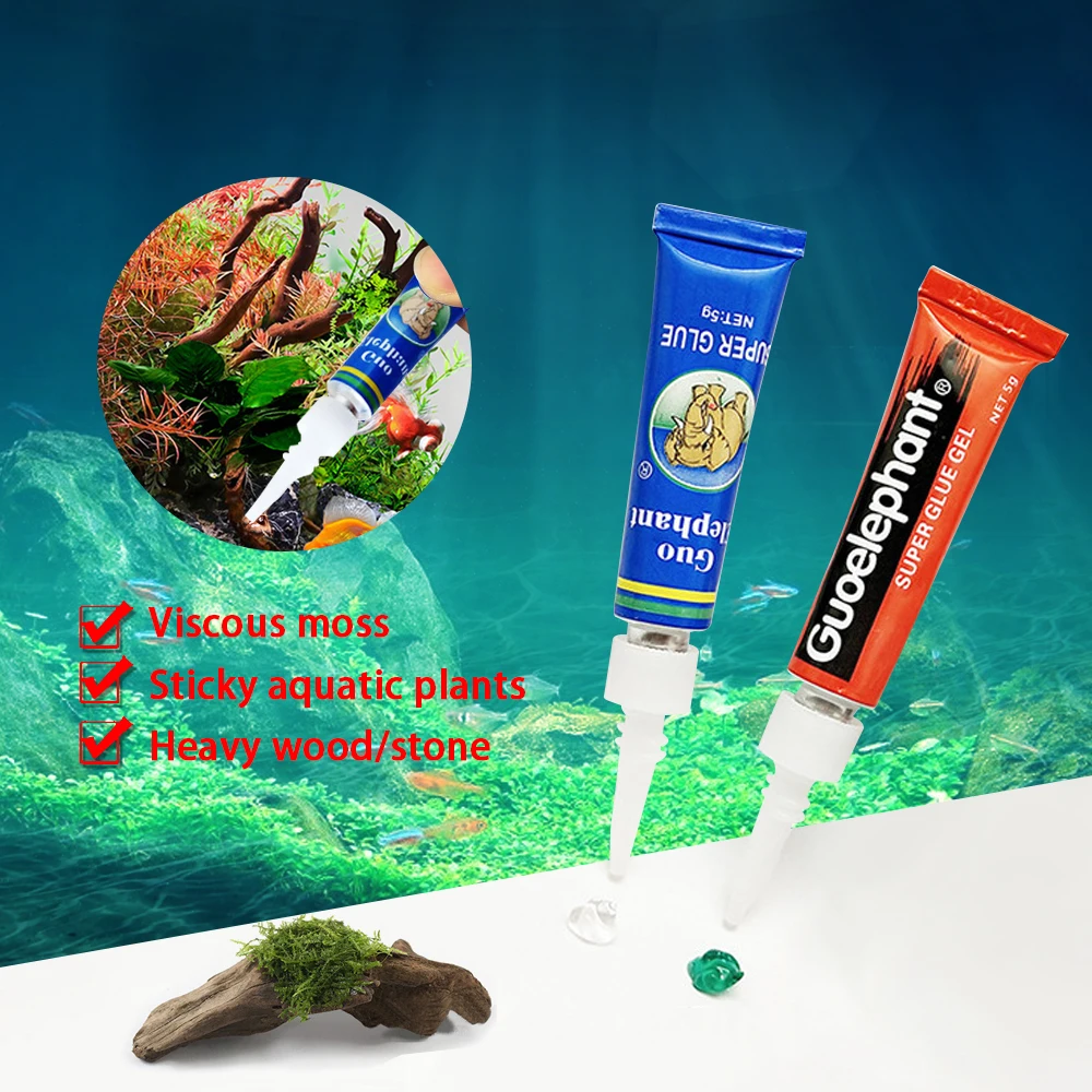 No-tóxicos 5g de fragmentos de agua musgo de planta fija Rock acuario instantánea multipropósito pegamento rápido adjuntar adornos de Coral pegamento