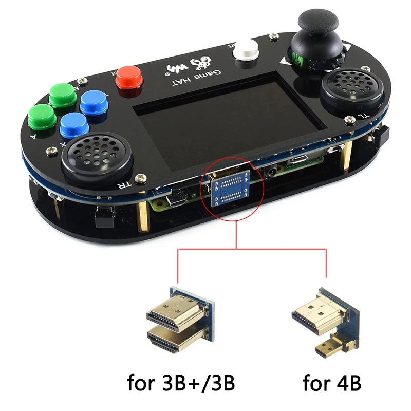 Raspberry Pi 4B/3B+/Zero игровая консоль игровая шляпа 3,5 дюймов 480*320 ips экран дисплей акриловый чехол с поддержкой Recalbox RetroPie