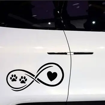 

Infinity Symbol Paws Heart Car Truck Vehicle Body Window Decals Sticker Decor Car Exterior Accessories 2019 New Funny Sign