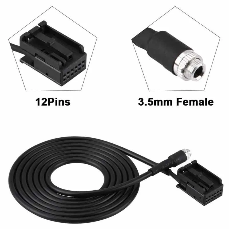 

Adapter Aux Cable For Ford/Focus/Mondeo 3.5mm Female Plastic + Metal Replacement Audio Input