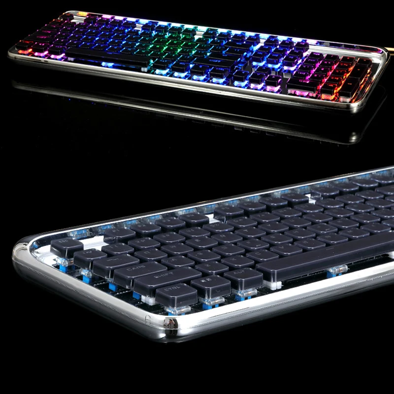 Прозрачная Кепка для ключей с кристаллами, двухцветная впрыска, светящиеся надписи, ABS, персонализированная механическая клавиатура колпачка