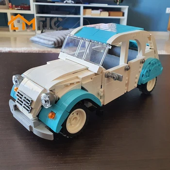 

MOC Beetleed Retro Simulation Car Collection Model 760pcs Building Blocks Diy Bricks Educational Christmas Gift For Children Kid