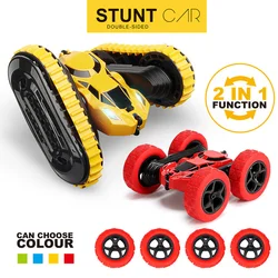 Voiture cascadeuse télécommandée 2 en 1 4x4, 2.4Ghz, avec commutateur de pneus, Double face, rotation de 360 °, jouets pour enfants 
