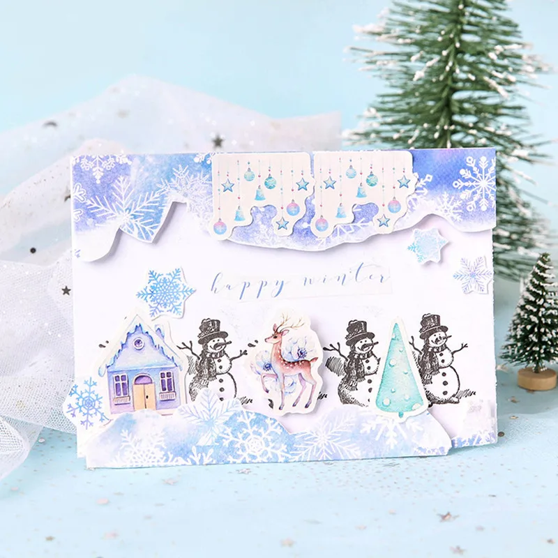 

46 Pcs/box Christmas Decorative Stationery Sticker Envelope Sealing Stickers Scrapbook Diary Album Decoration Sticker