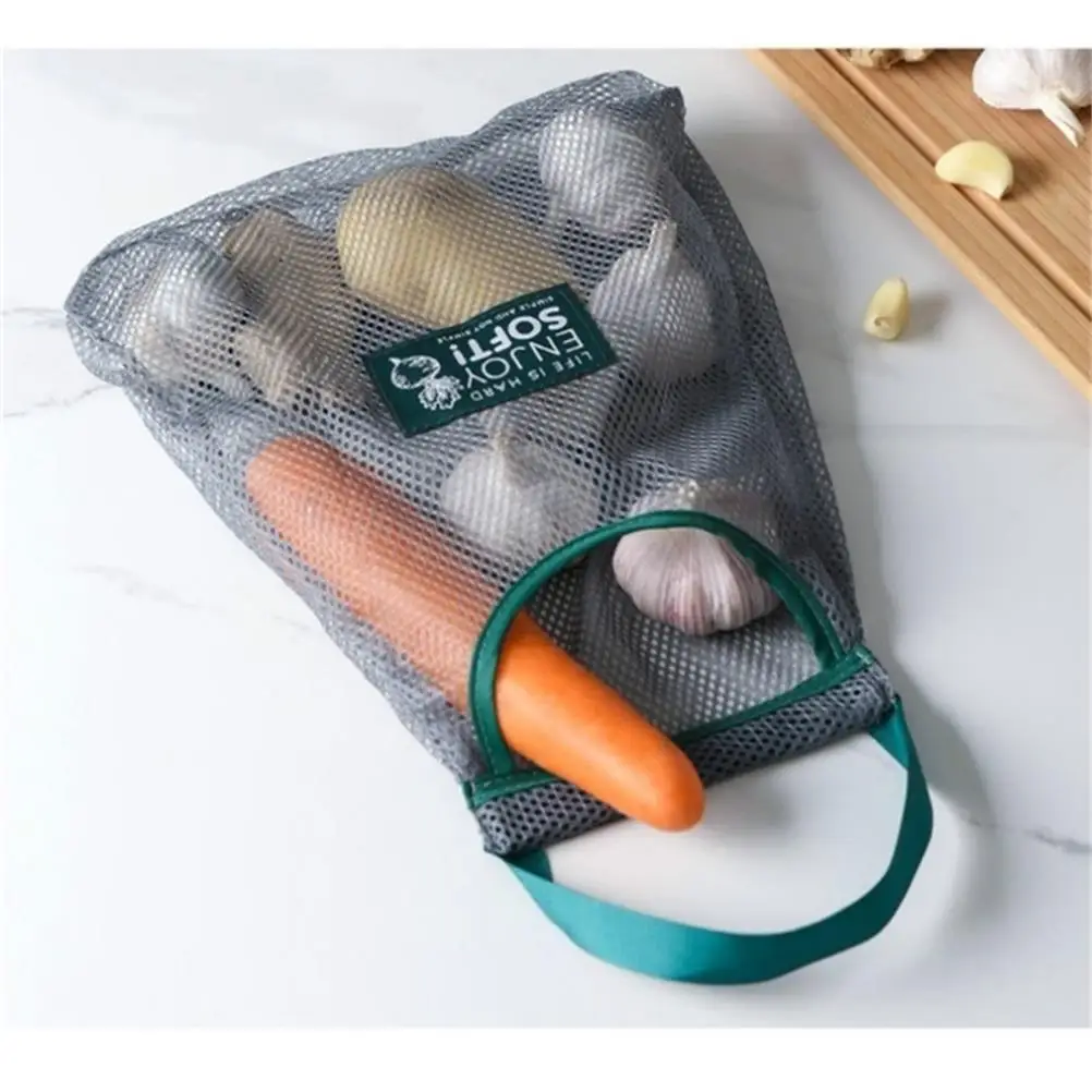Многоразовая сумка для покупок с фруктами и овощами, сумка для покупок, Хлопковая Сумка-тоут, тканая сетчатая кухонная сумка для хранения продуктов, овощей