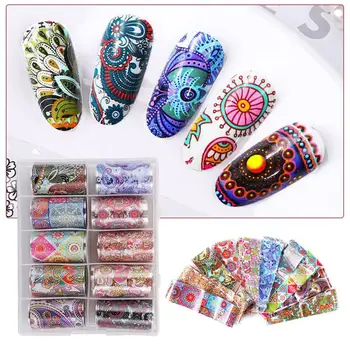 

3 Box Colorful Nail Sticker Fashion Nail Pastes Beautiful Nail Art Supplies Starry Pattern Nail Decal For Lady