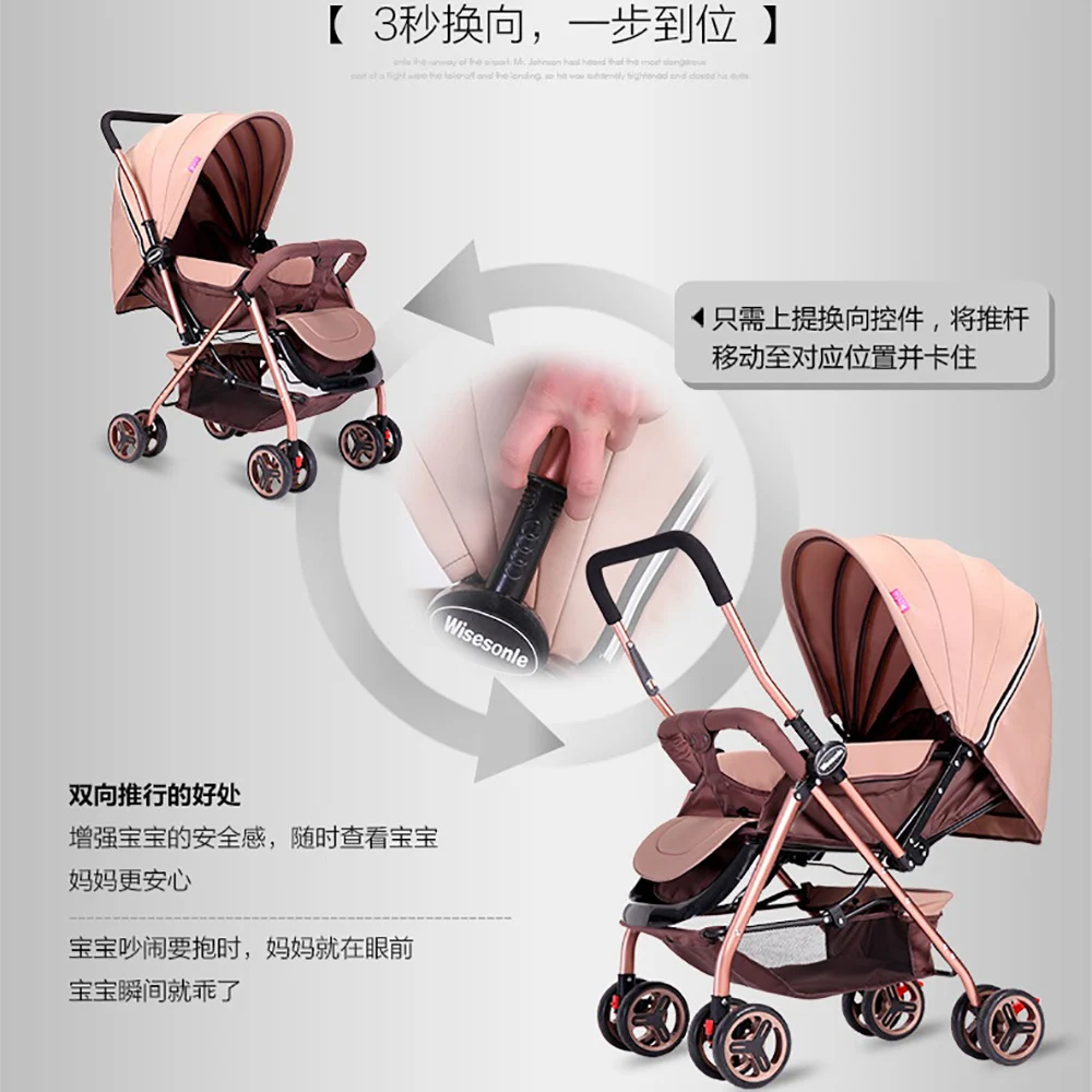 IIILOVEBABY детская коляска 2 в 1 от 0 до 36 месяцев детская коляска Легкая Складная переноска Горячая мама четыре колеса